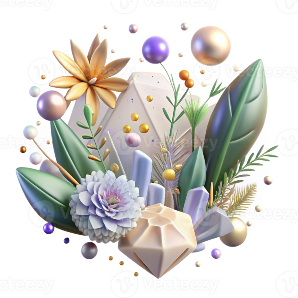 beautiful vintage Forest Wildflowers Transparent Background Isolated Element authentic png