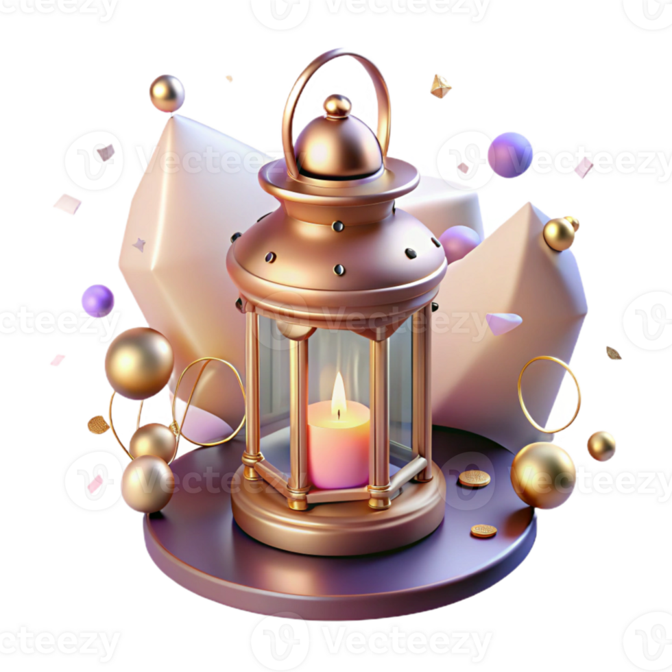 wonderful artistic Forgotten Lantern Isolated with Soft Glow professional png