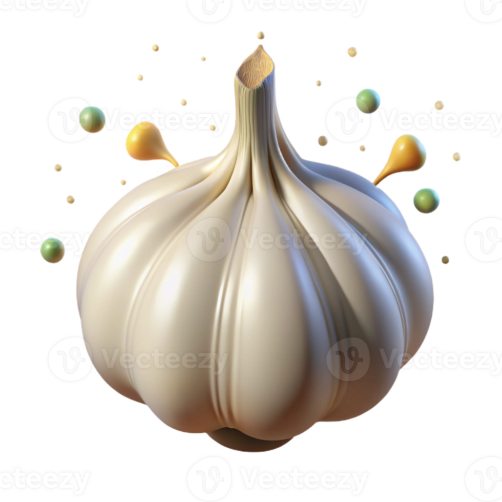stunning traditional Garlic Bulb with Cloves Transparent Background genuine png