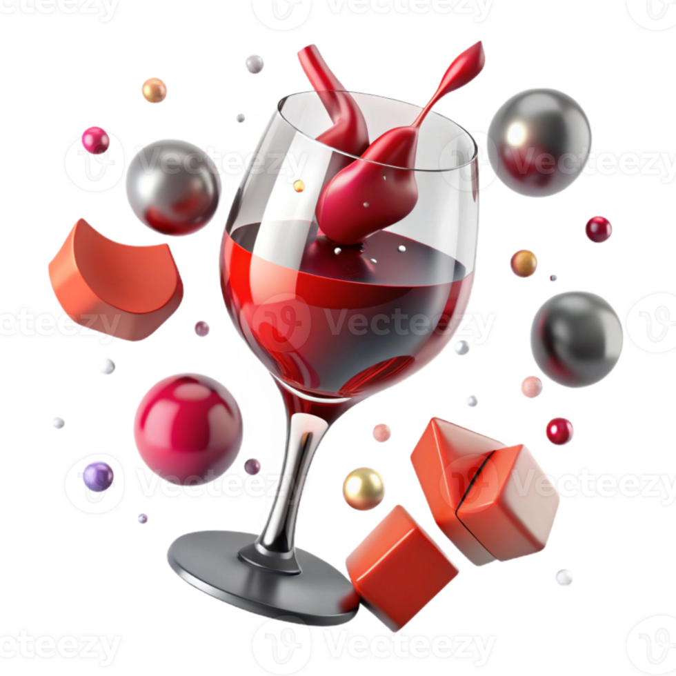 beautiful rustic Glass of Wine Red Liquid Transparent genuine png