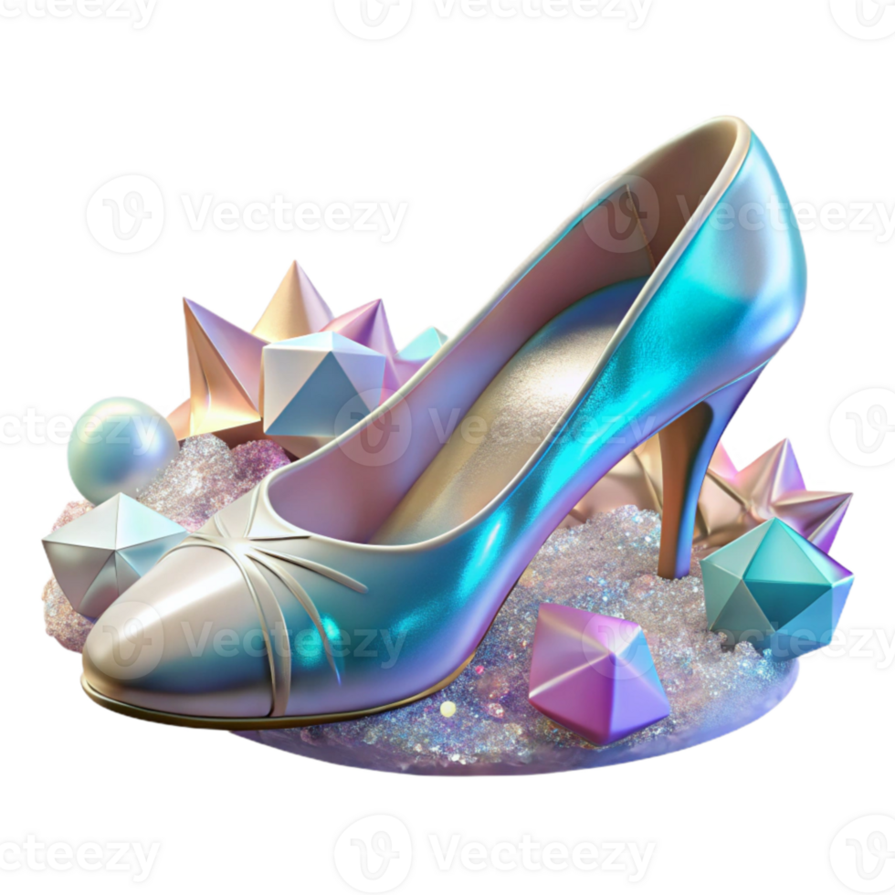 dramatic vintage Glass Slipper with Sparkling Detail Transparent Background exclusive png