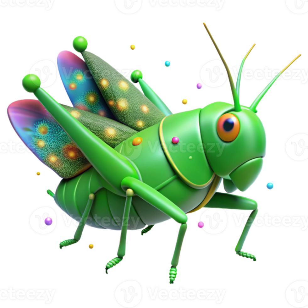 impressive minimalist Green Grasshopper Side View Isolated original png