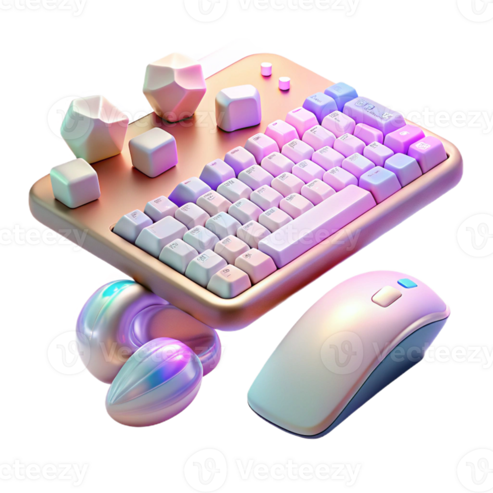 magnificent modern Keyboard and Mouse Wireless Set Transparent Background authentic png