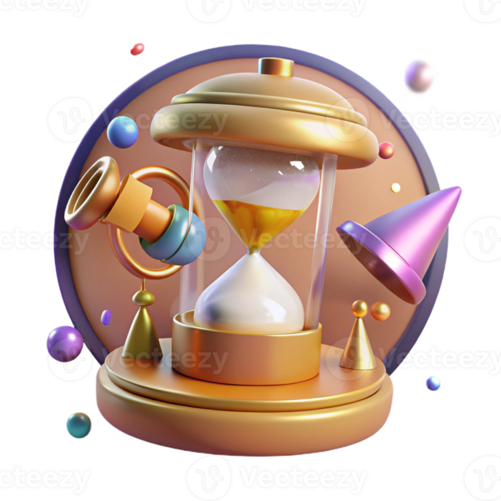 vibrant creative Kitchen Timer with Bell Transparent Element premium png