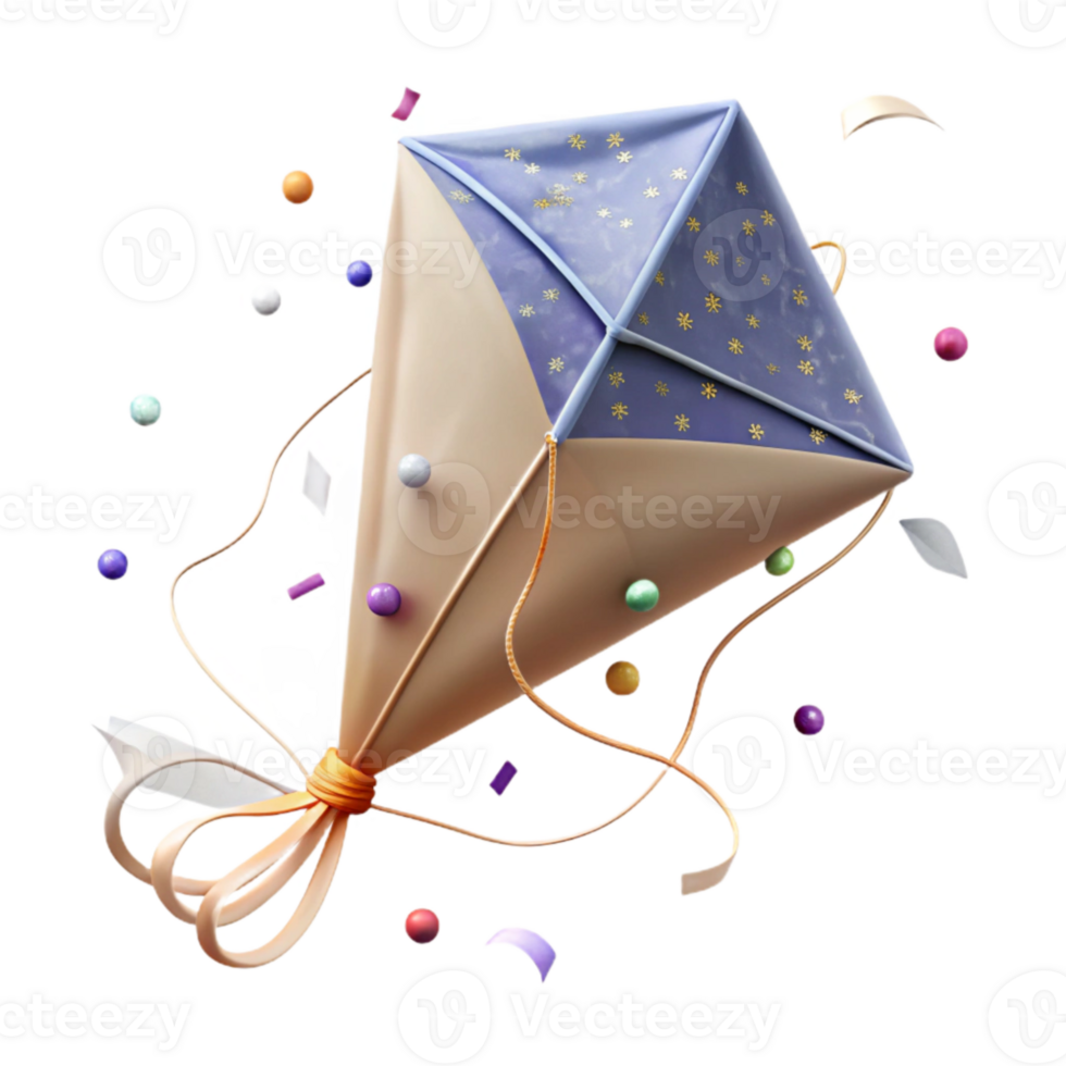 impressive modern Kite String Taut in Strong Wind Isolated professional png