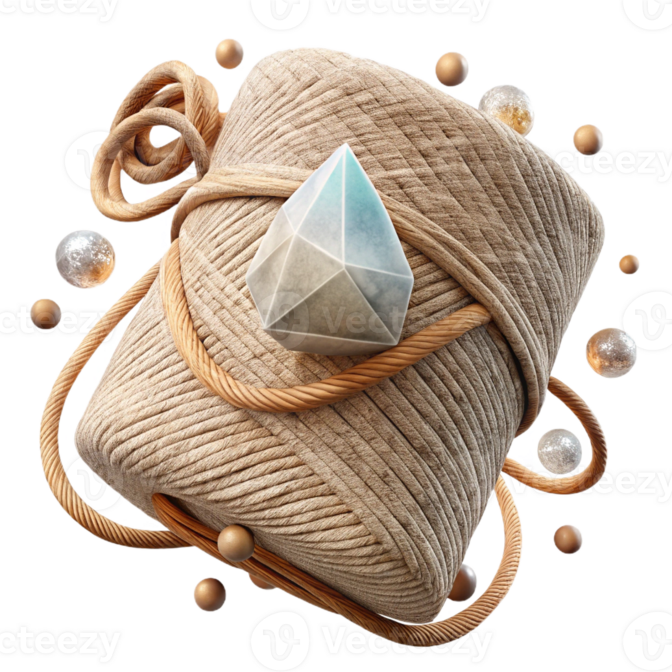impressive minimalist Jute White Thread Isolated with Rough Texture premium png