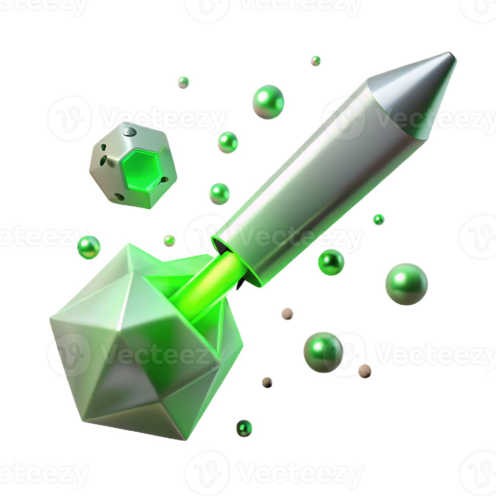 extraordinary creative Laser Beam with Green Glow Transparent authentic png