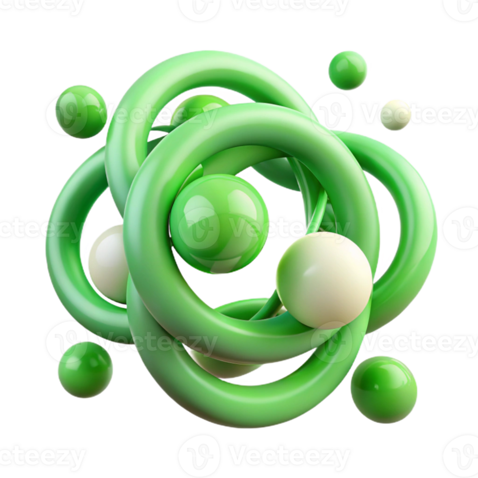 impressive minimalist Light Green Connected Circles Isolated Element original png