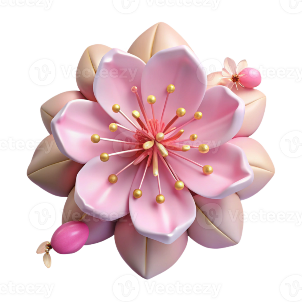 beautiful abstract Light Pink Cherry Blossom Isolated exclusive png