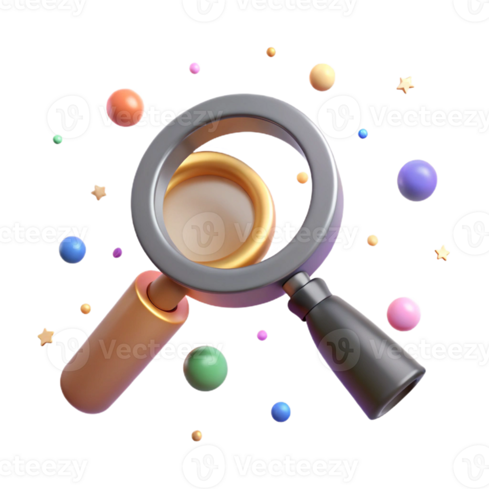 stunning classic Magnifying Glass Side View with Handle Transparent Background authentic png