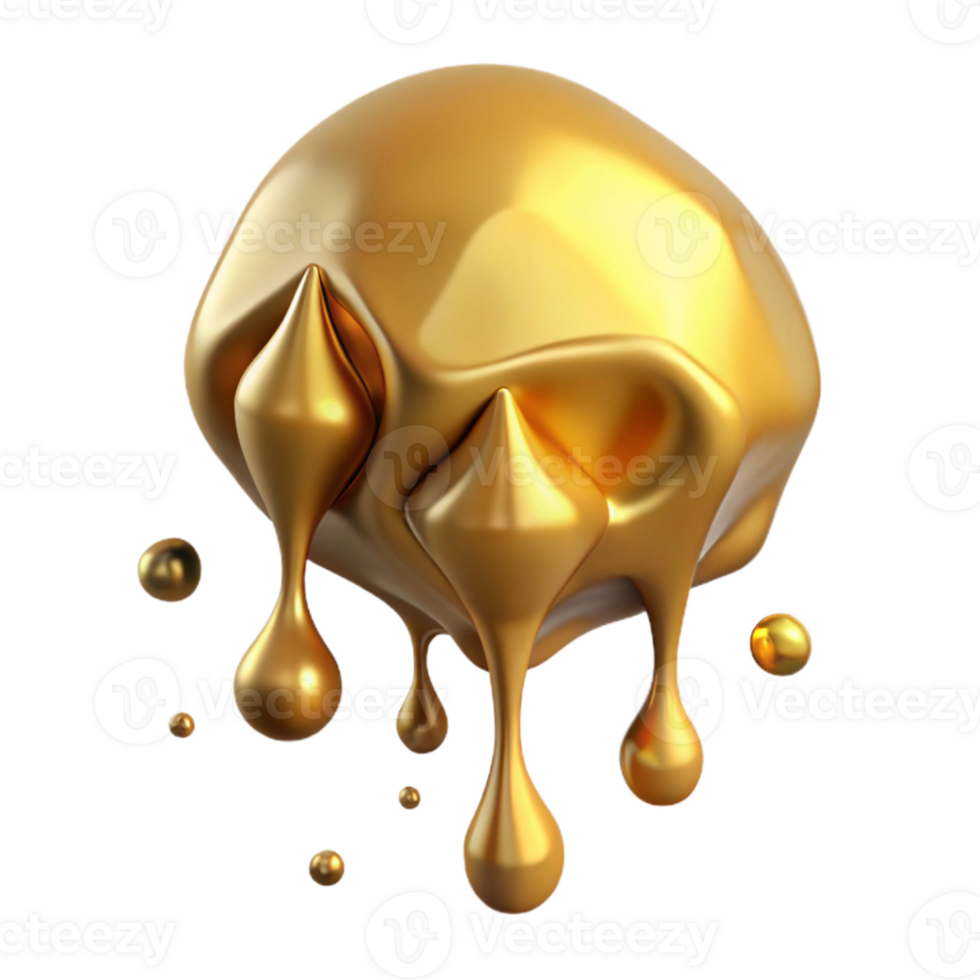 extraordinary modern Molten Gold Dripping Downward Isolated Element high quality png