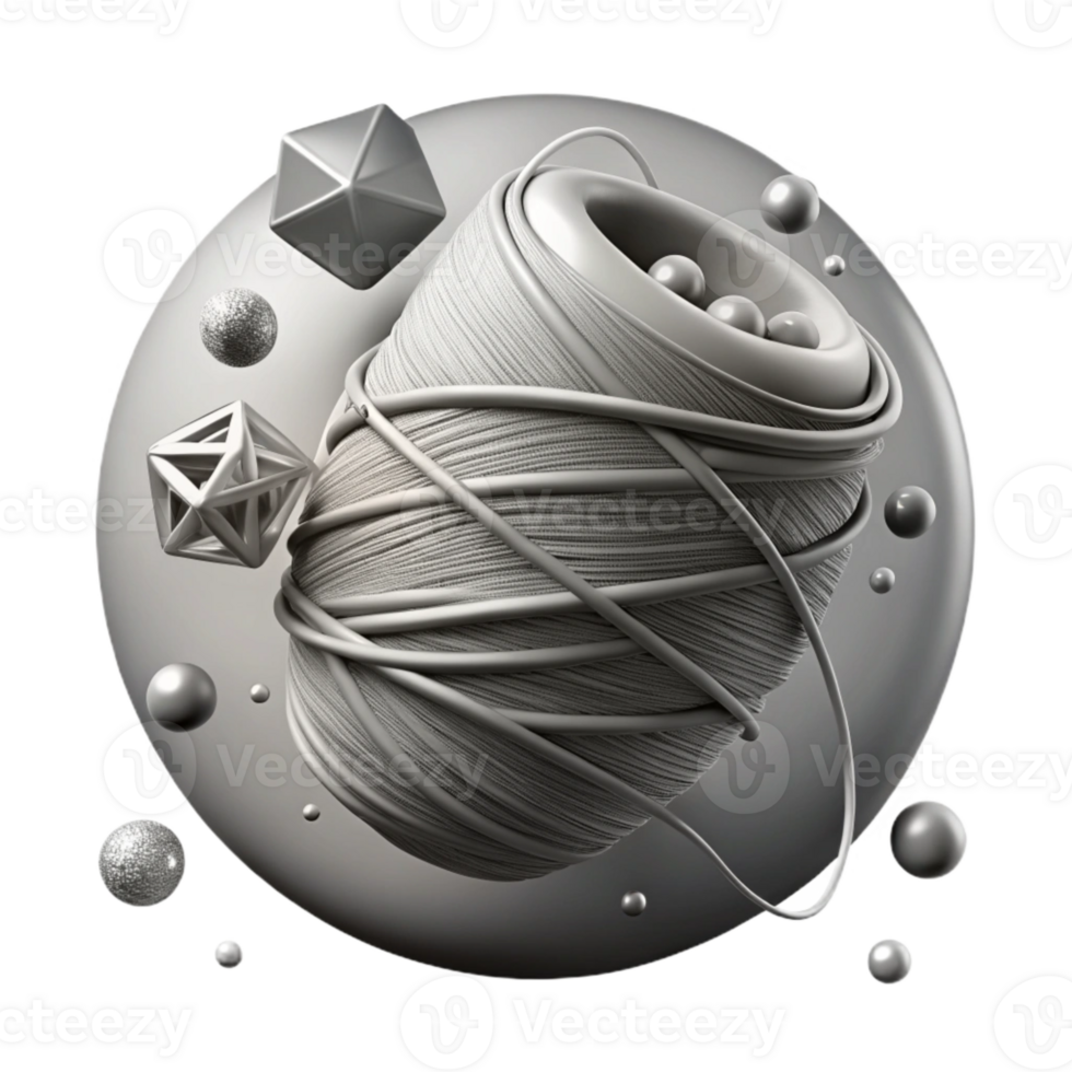 extraordinary creative Monochrome Gray Thread Cutout Transparent Background Subtle authentic png