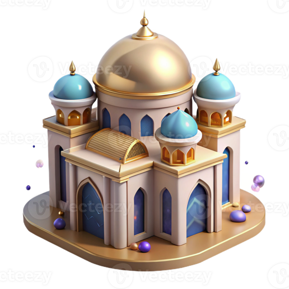 extraordinary rustic Mosque Building Isolated with Dome png