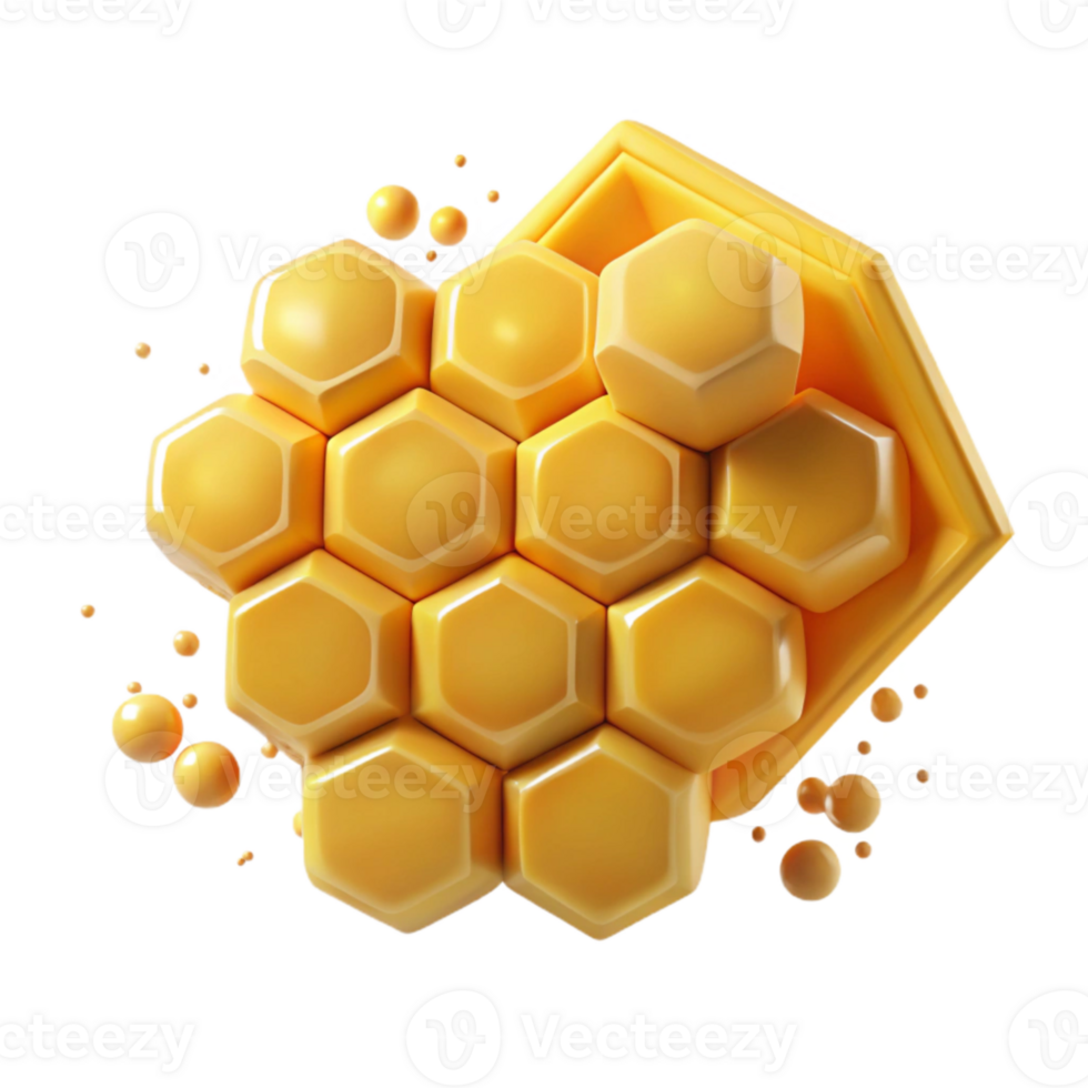 serene contemporary Mustard Yellow Honeycomb Pattern Isolated Element with Transparent Background professional png