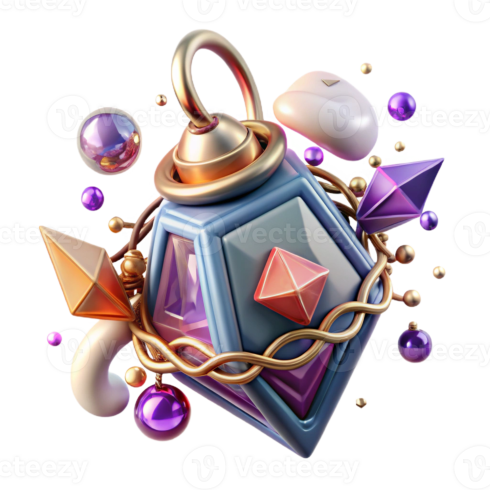beautiful contemporary Mysterious Amulet Transparent Background with Strange Symbols exclusive png