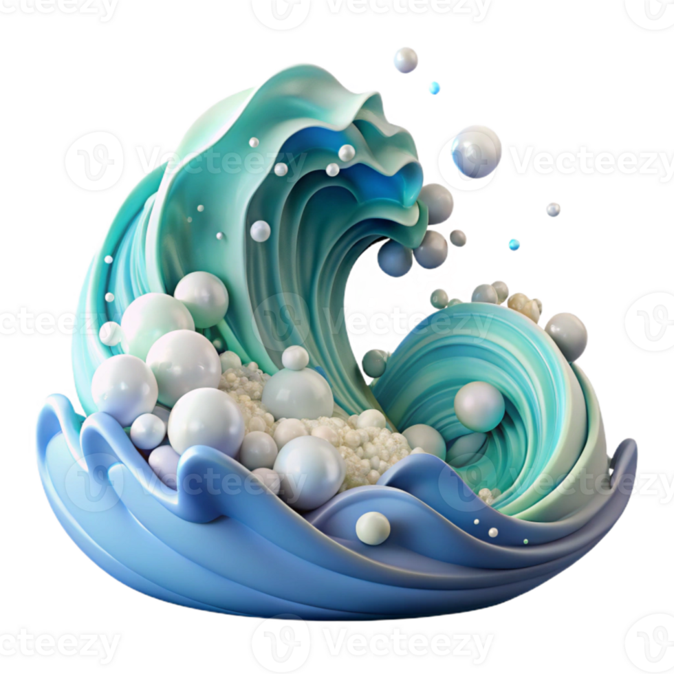 impressive vintage Ocean Waves with Whitecaps Cutout authentic png