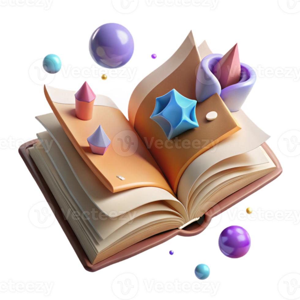 vibrant classic Old Book Open Pages Cutout authentic png