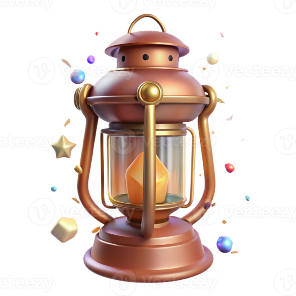 impressive abstract Old Fashioned Lantern Side View Transparent Background high resolution png