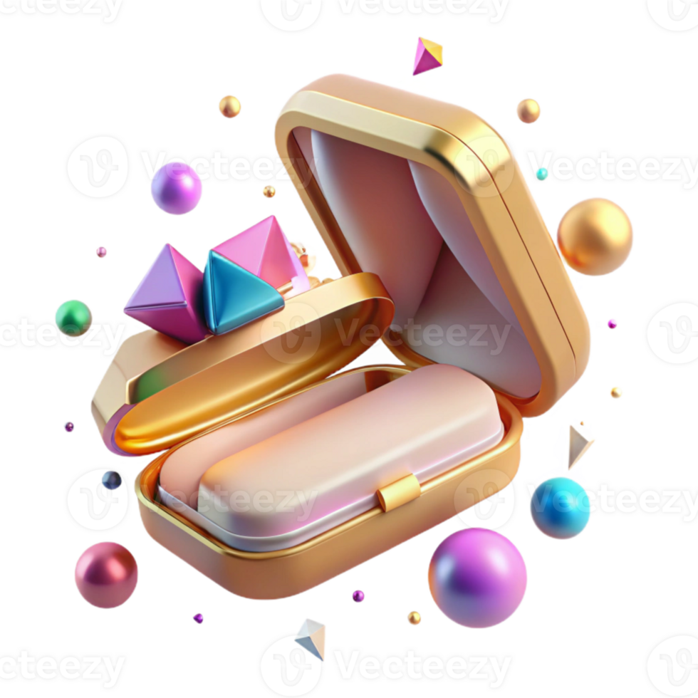vibrant traditional Old Fashioned Spectacle Case Open View Transparent Background png
