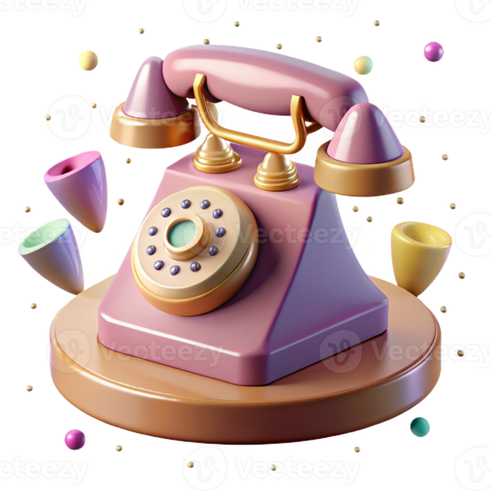 dramatic vintage Old Fashioned Telephone with Rotary Dial Isolated Element original png