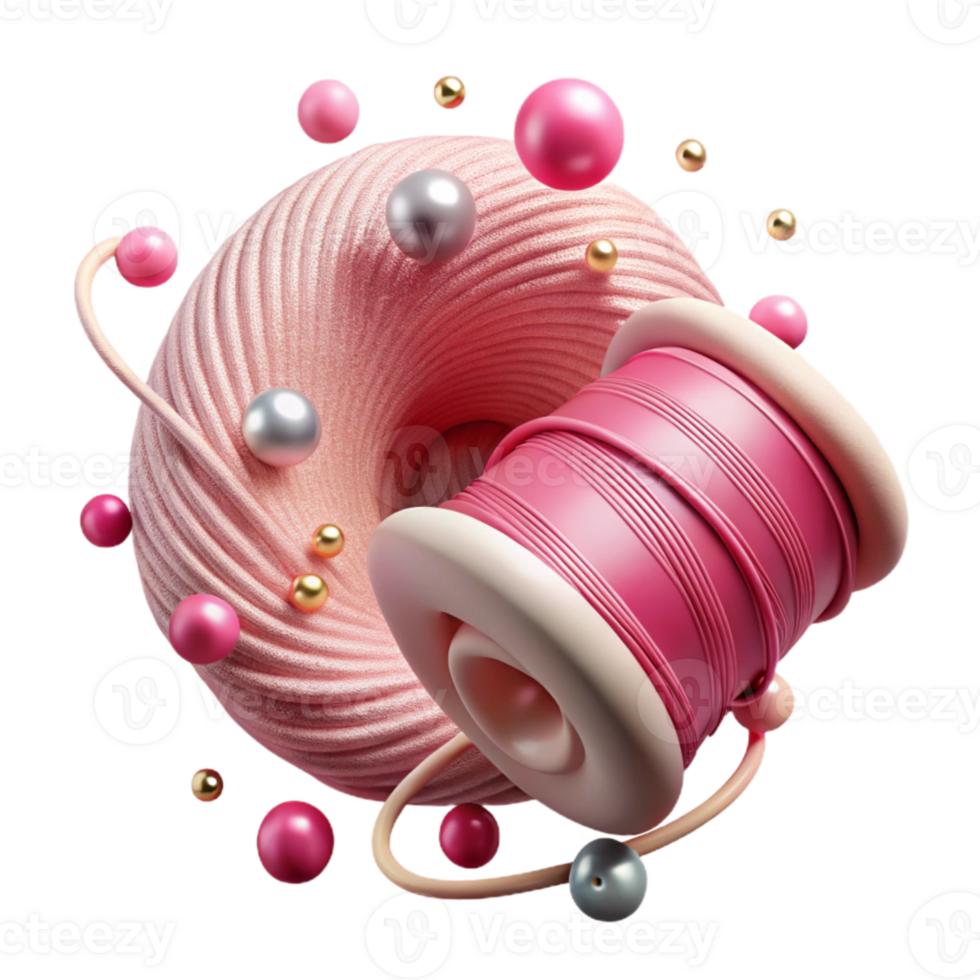 stunning modern Pink Thread with Pearlescent Finish Cutout high quality png
