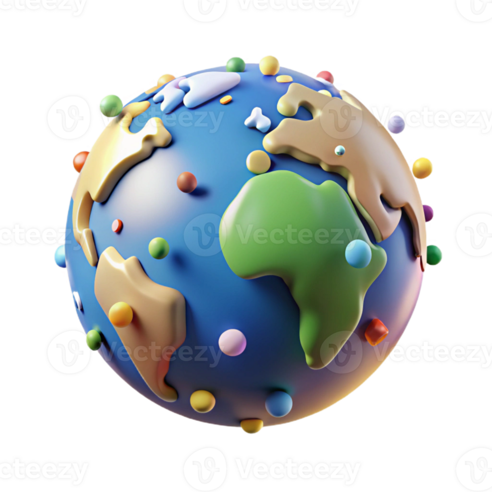 wonderful rustic Planet Earth From Space Isolated original png