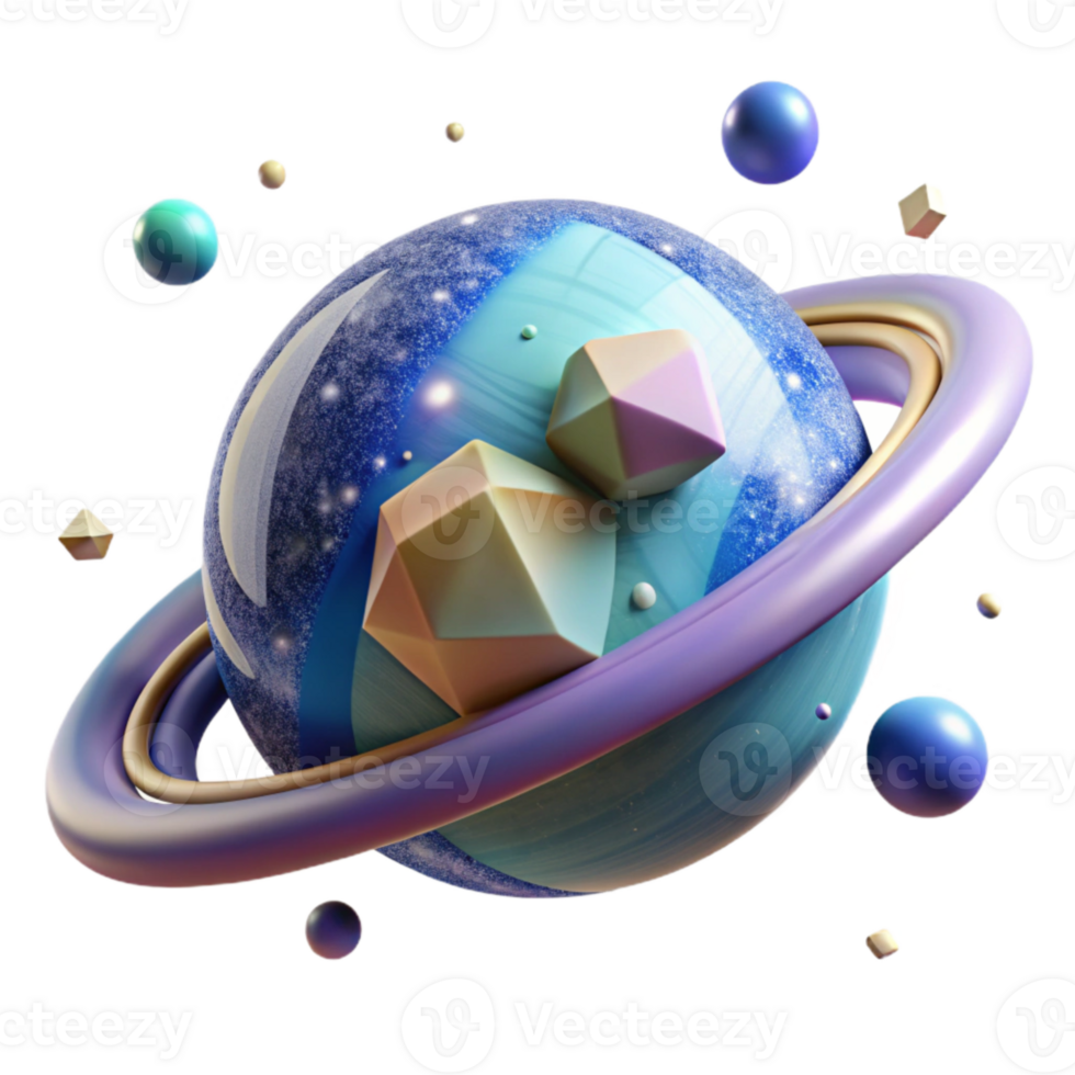 serene abstract Planet Formation Isolated on Transparent Background with Accretion Disk detailed png