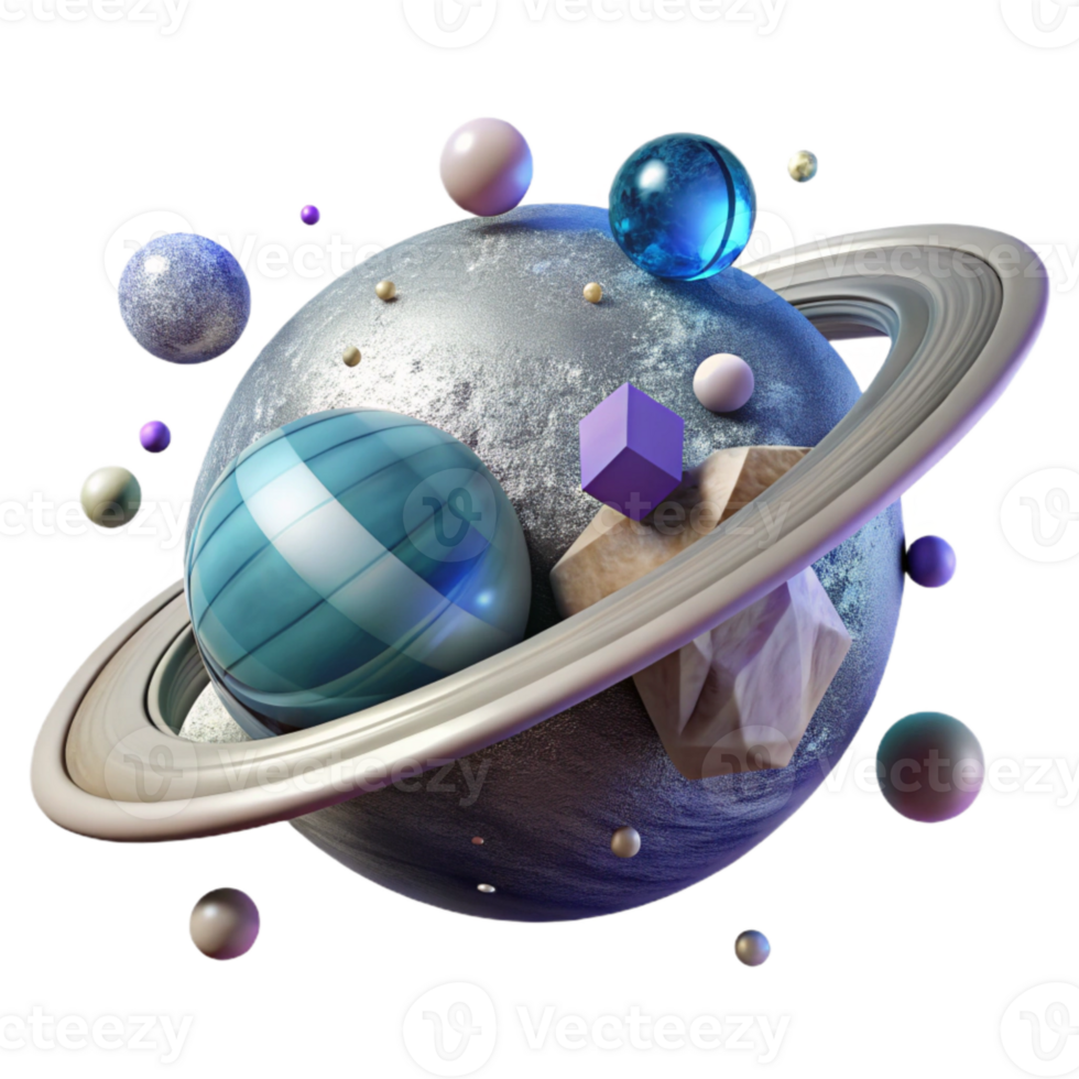 stunning abstract Planet Formation Isolated on Transparent Background with Accretion Disk professional png
