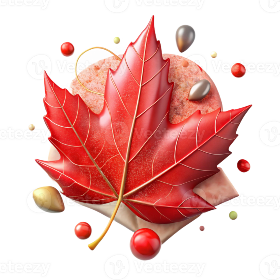 beautiful creative Red Autumn Leaf Transparent Background Image png