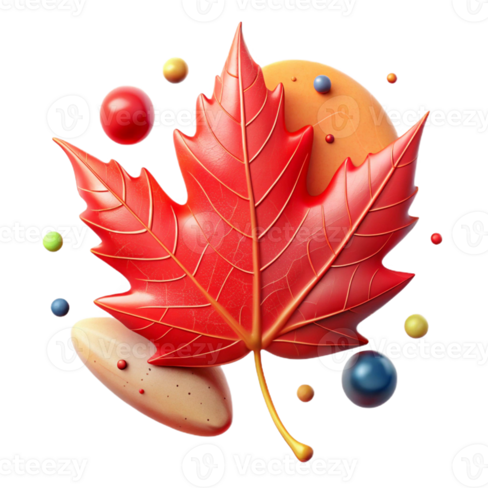 stunning traditional Red Autumn Leaf Transparent Background Image png