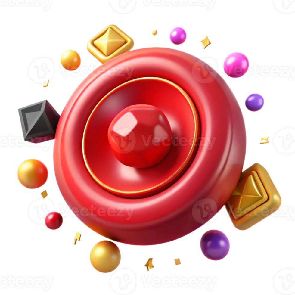 elegant classic Red Button Isolated Element high quality png