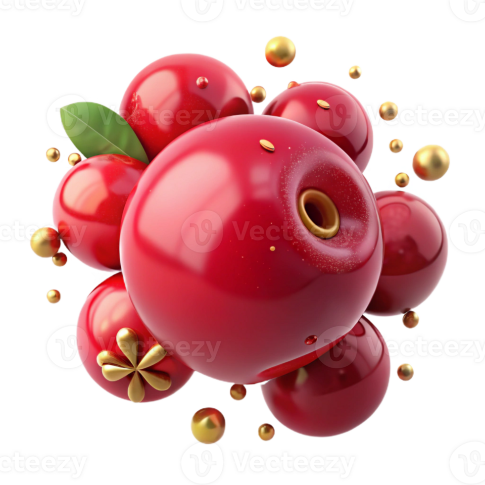magnificent artistic Red Cranberry Isolated Element original png
