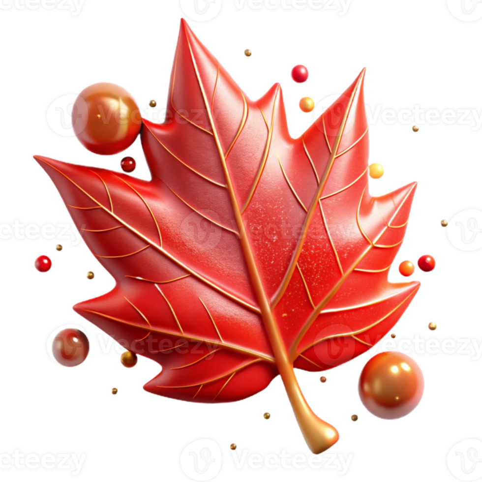 serene vintage Red Leaf with Brown Edges Transparent Background exclusive png