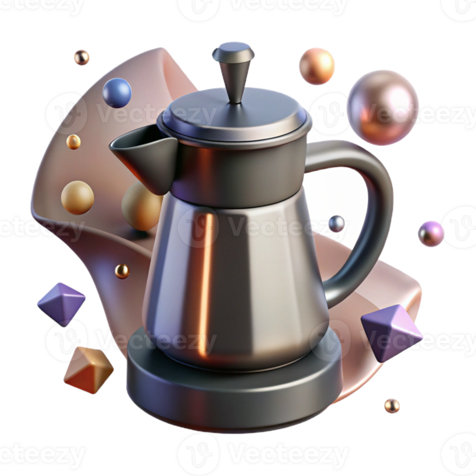 impressive classic Shadow of Coffee Pot with Lid Cutout authentic png