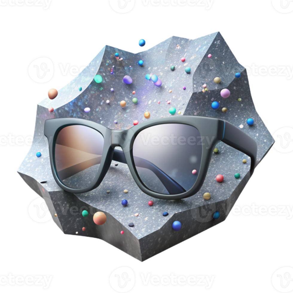 elegant classic Shadow of Eyeglasses with Thin Frame Isolated detailed png