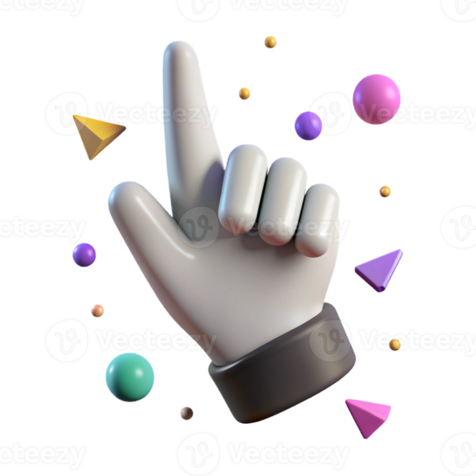 vibrant vintage Shadow of Hand Gesture with Pointed Finger Cutout png