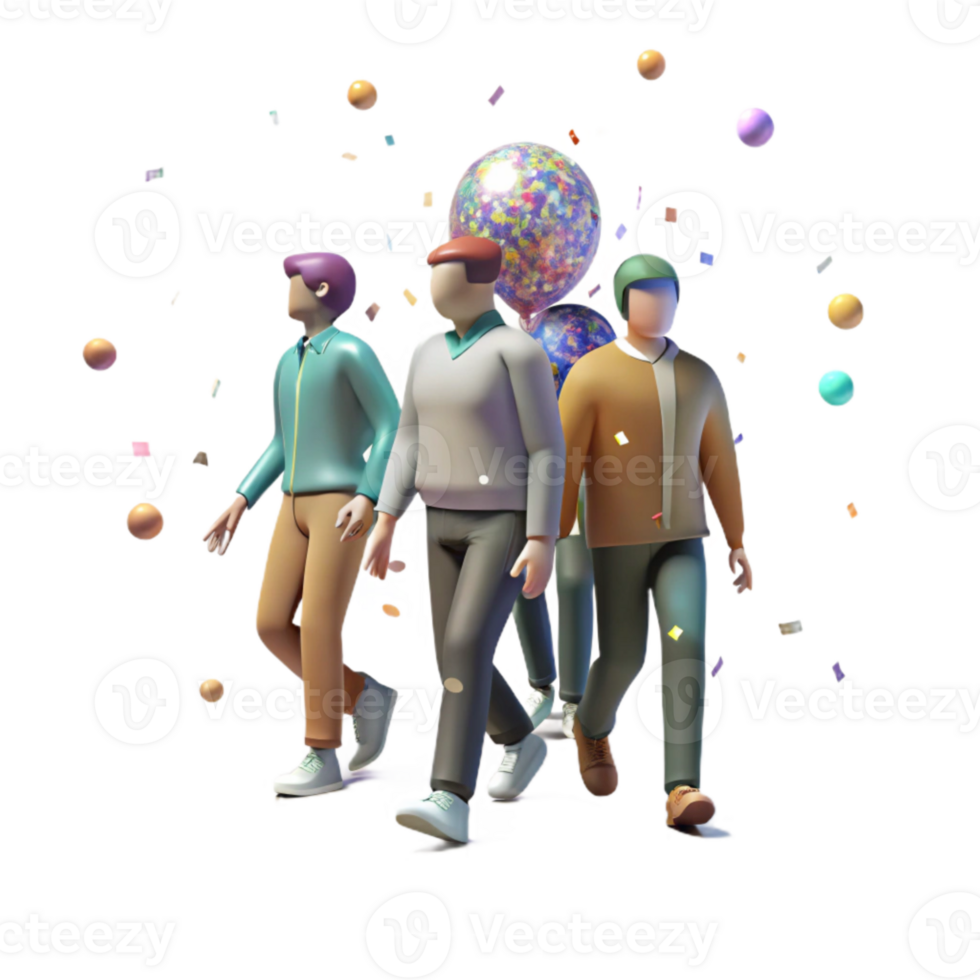 beautiful classic Shadow of Group of People Walking Transparent Background genuine png