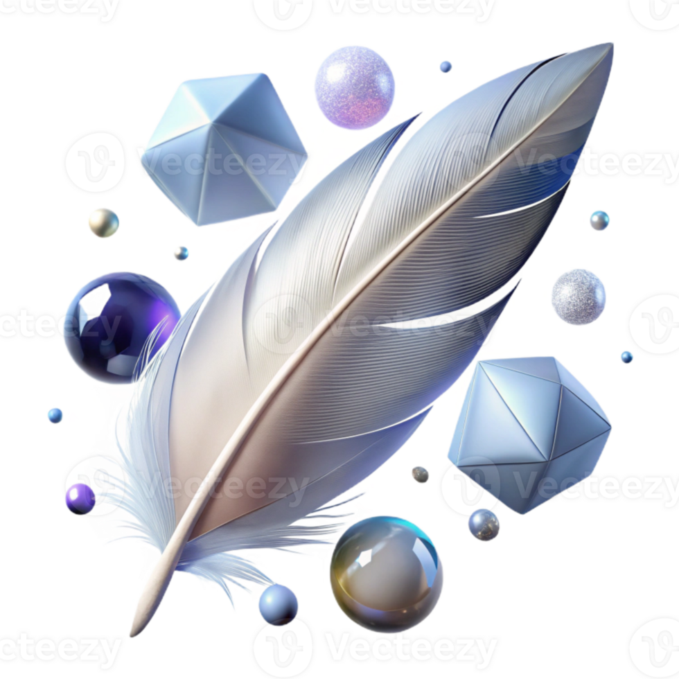 extraordinary classic Single White Feather Gently Falling Cutout Transparent Background premium png