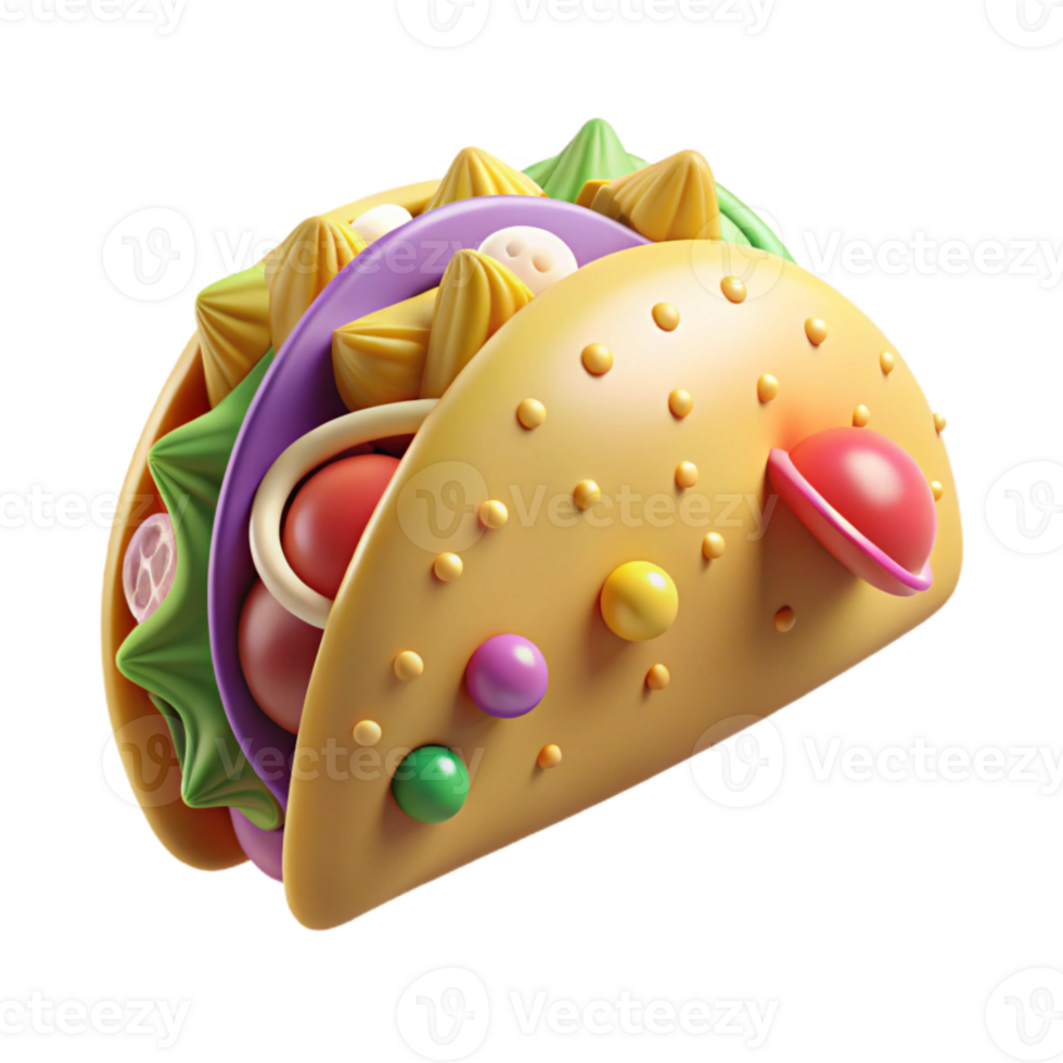 serene minimalist Taco with Ground Beef and Cheese Transparent Element high quality png