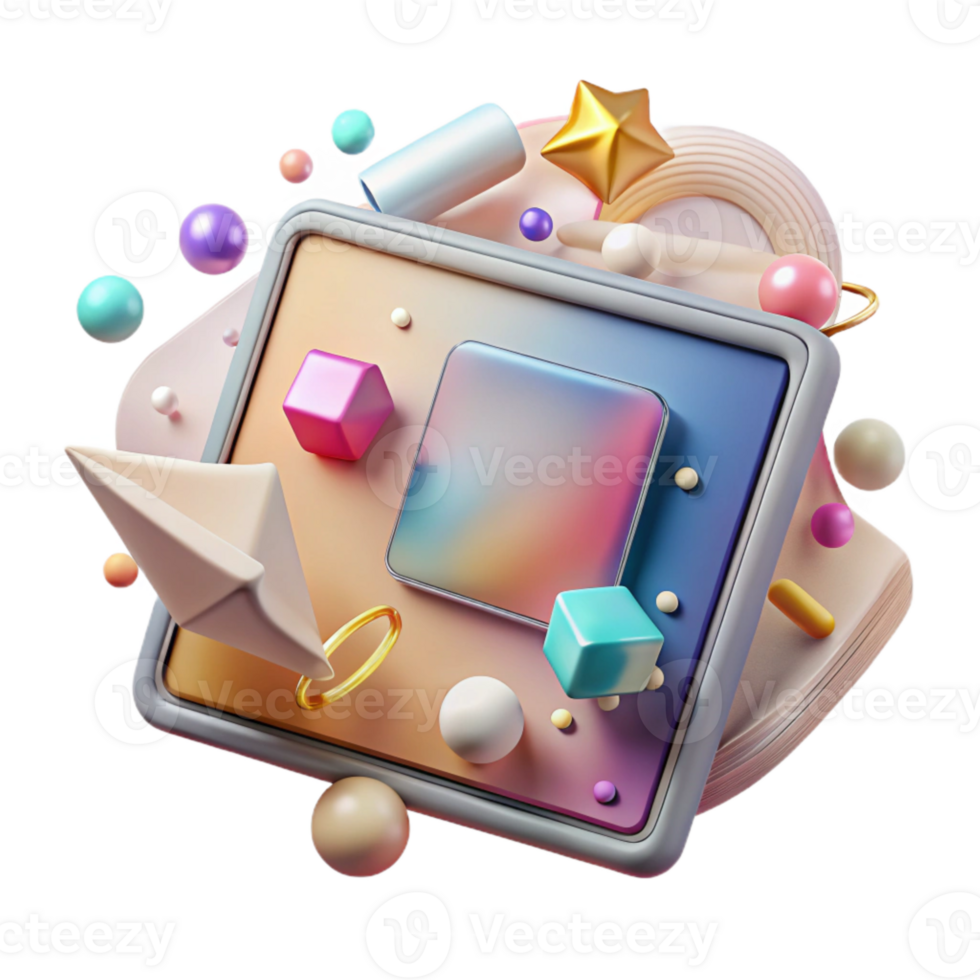 wonderful abstract Tablet Device Touchscreen Blank Transparent Element professional png