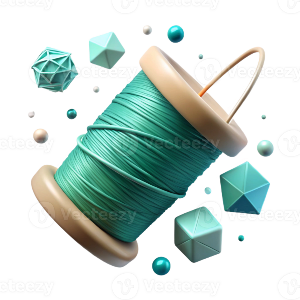 magnificent contemporary Teal Thread Cutout Transparent Background Cool Tones high quality png