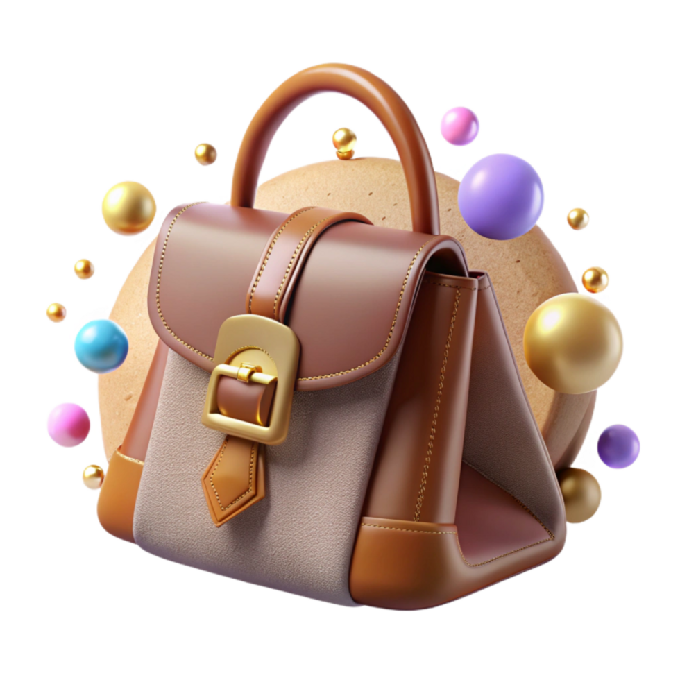 impressive traditional Vintage Handbag Transparent Background Leather Texture png