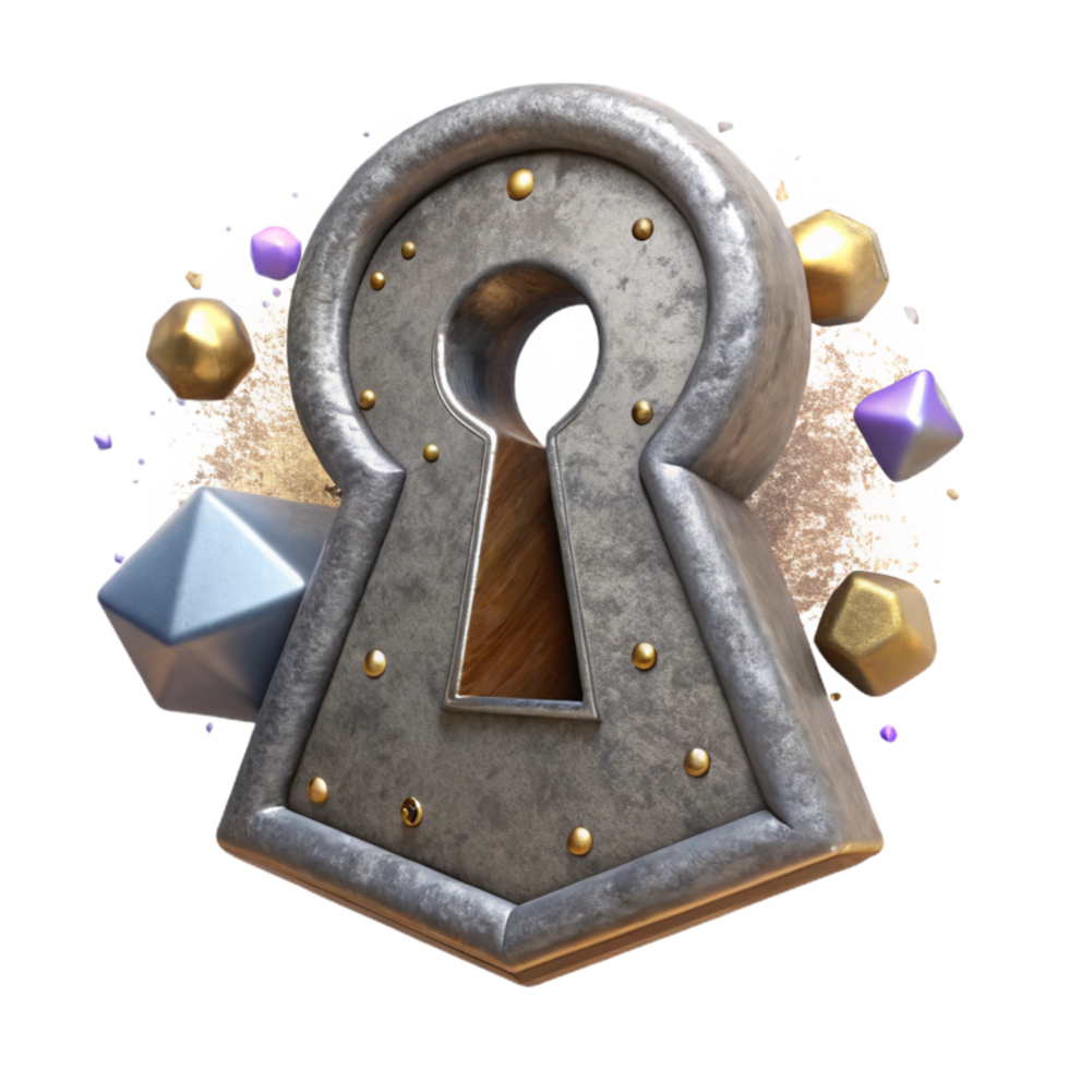 beautiful abstract Vintage Keyhole with Ornate Frame Transparent Background exclusive png