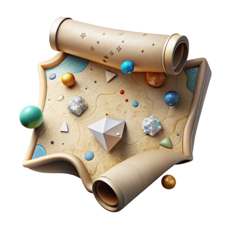 extraordinary modern Vintage Map Cutout with Aged Texture professional png