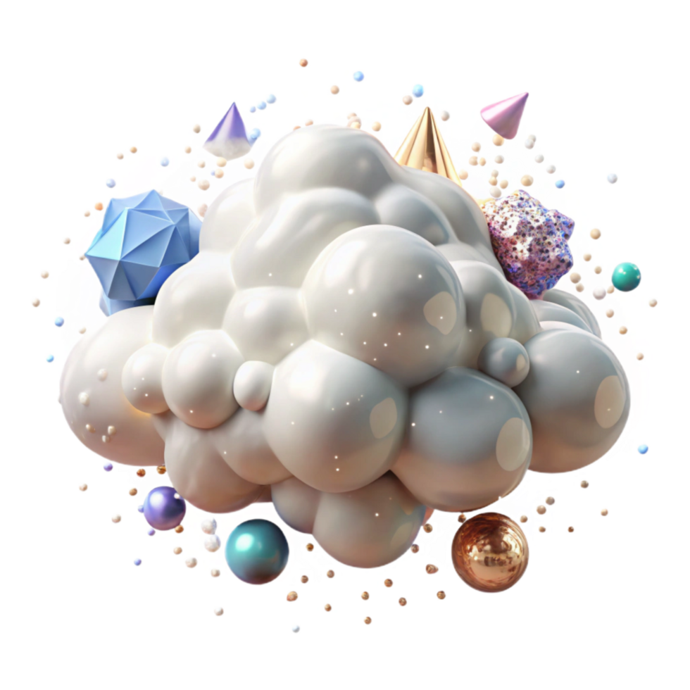 impressive minimalist White Cloud Formation Transparent Background professional png
