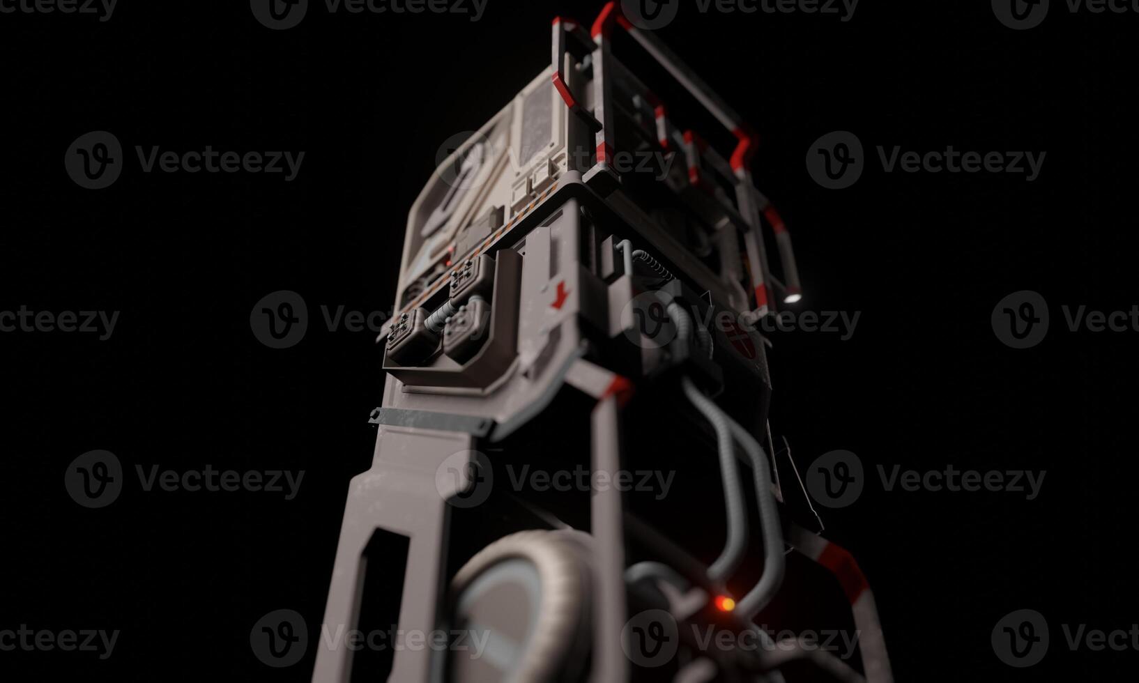 Computer military room research technology 3d rendering sci-fi wallpaper background photo