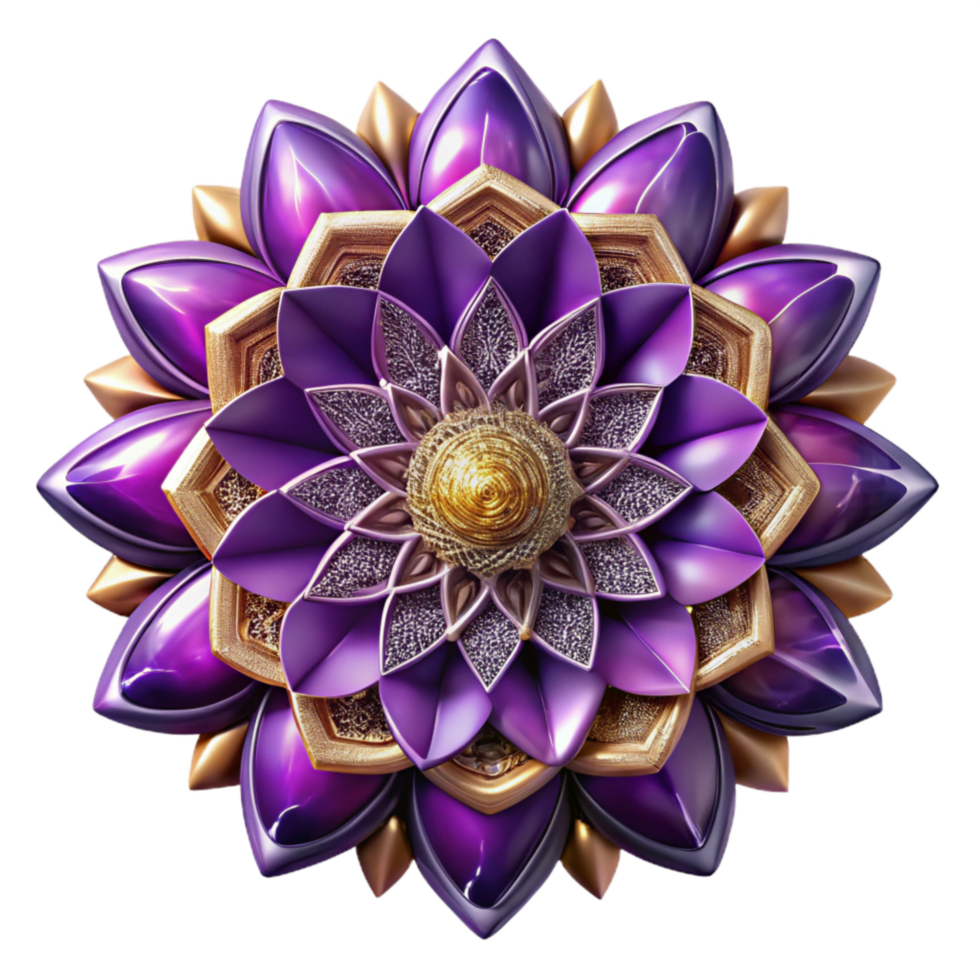 extraordinary traditional Abstract Mandala Pattern Violet Cutout authentic png