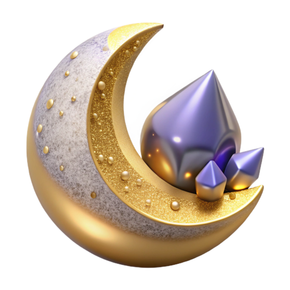 wonderful artistic Abstract Moon Iconography Isolated on Transparent Background exclusive png