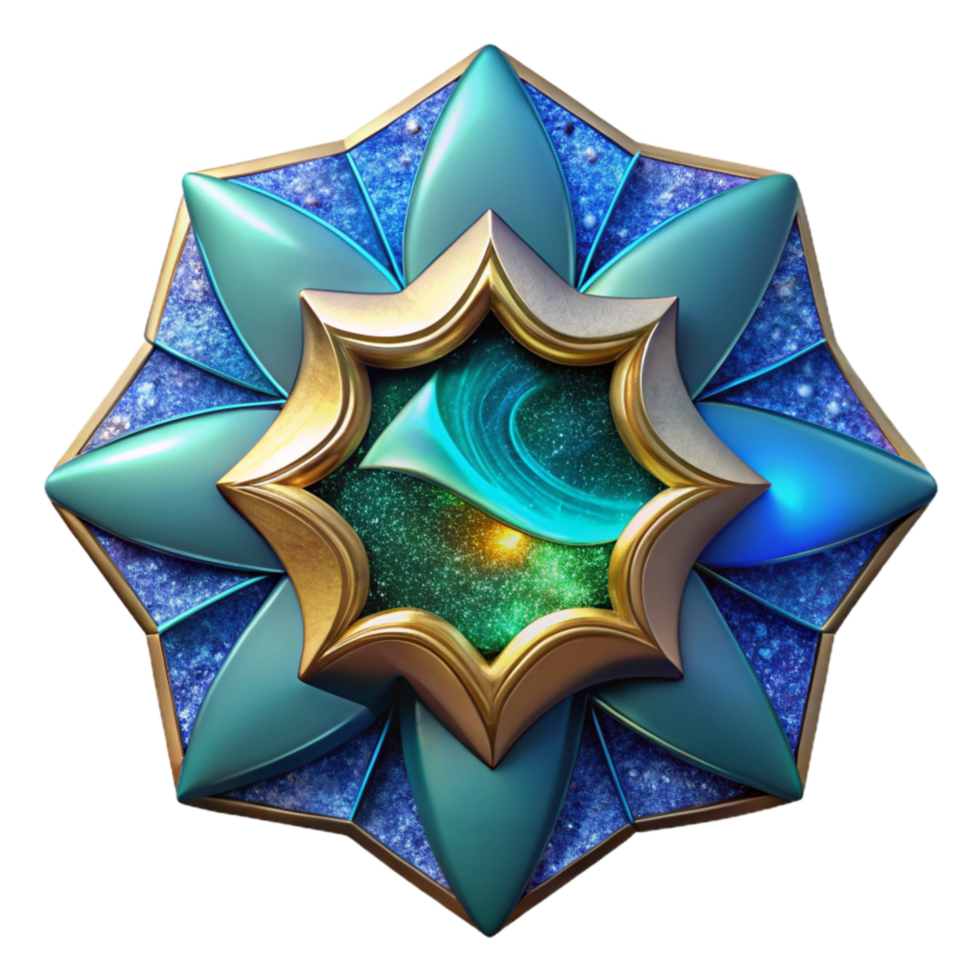 stunning abstract Abstract Stained Glass Texture in Blues and Greens Cutout original png