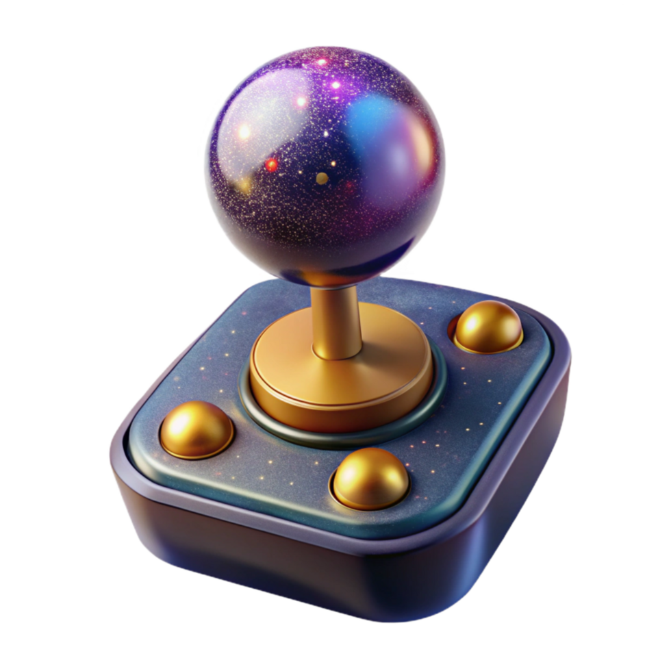 extraordinary vintage Arcade Game Joystick Top View Cutout high resolution png